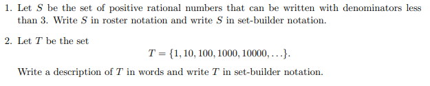 Solved 1. Let S be the set of positive rational numbers that | Chegg.com