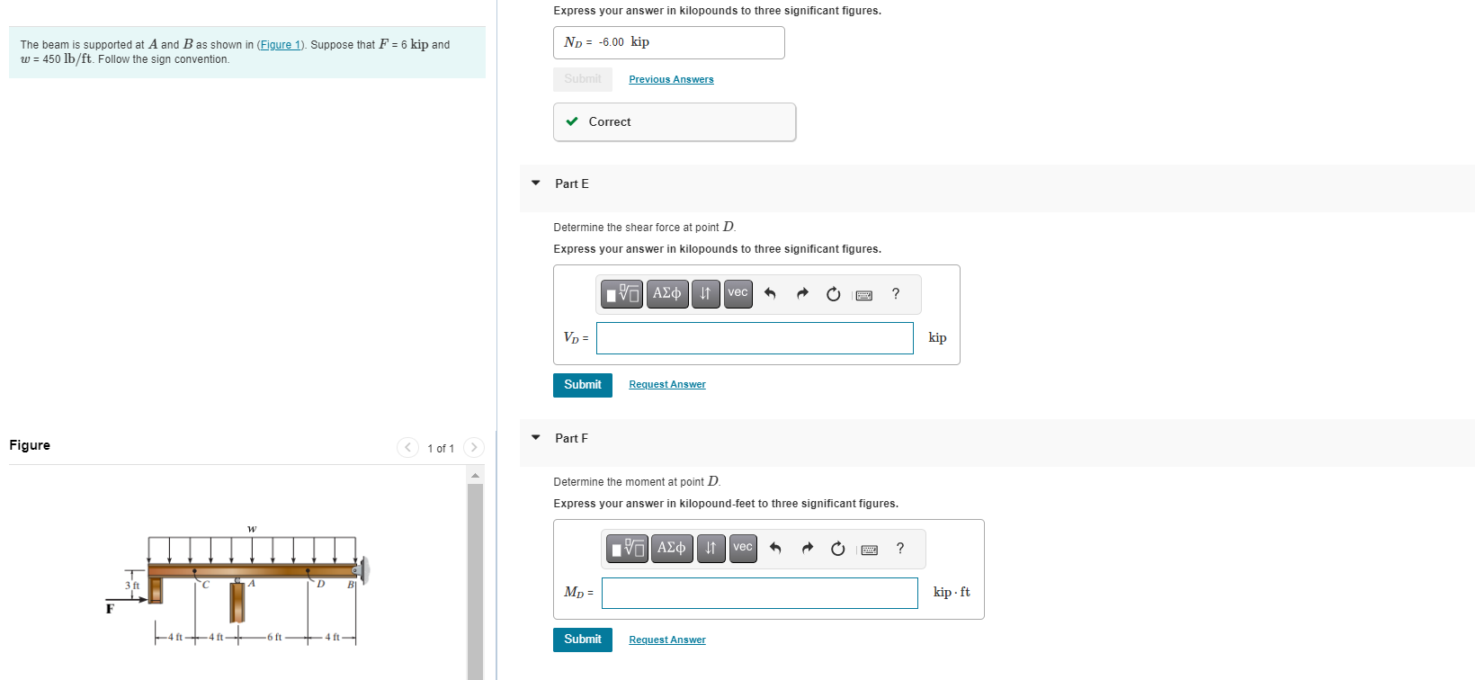 The beam is supported at A and B as shown in (Figure | Chegg.com