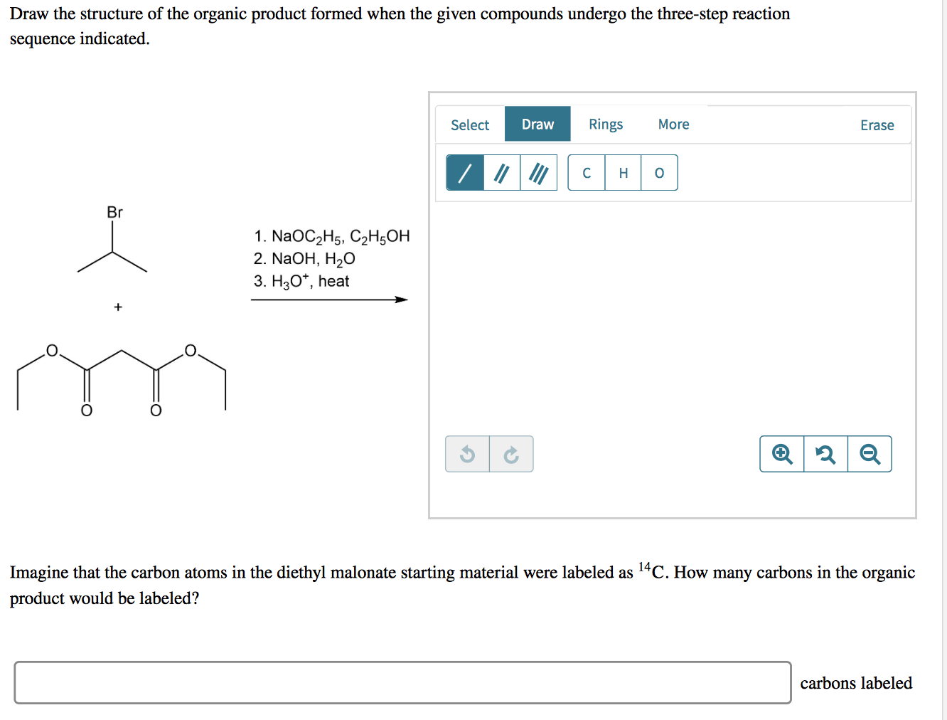 Solved Draw the remaining product of the reaction. 0 heat