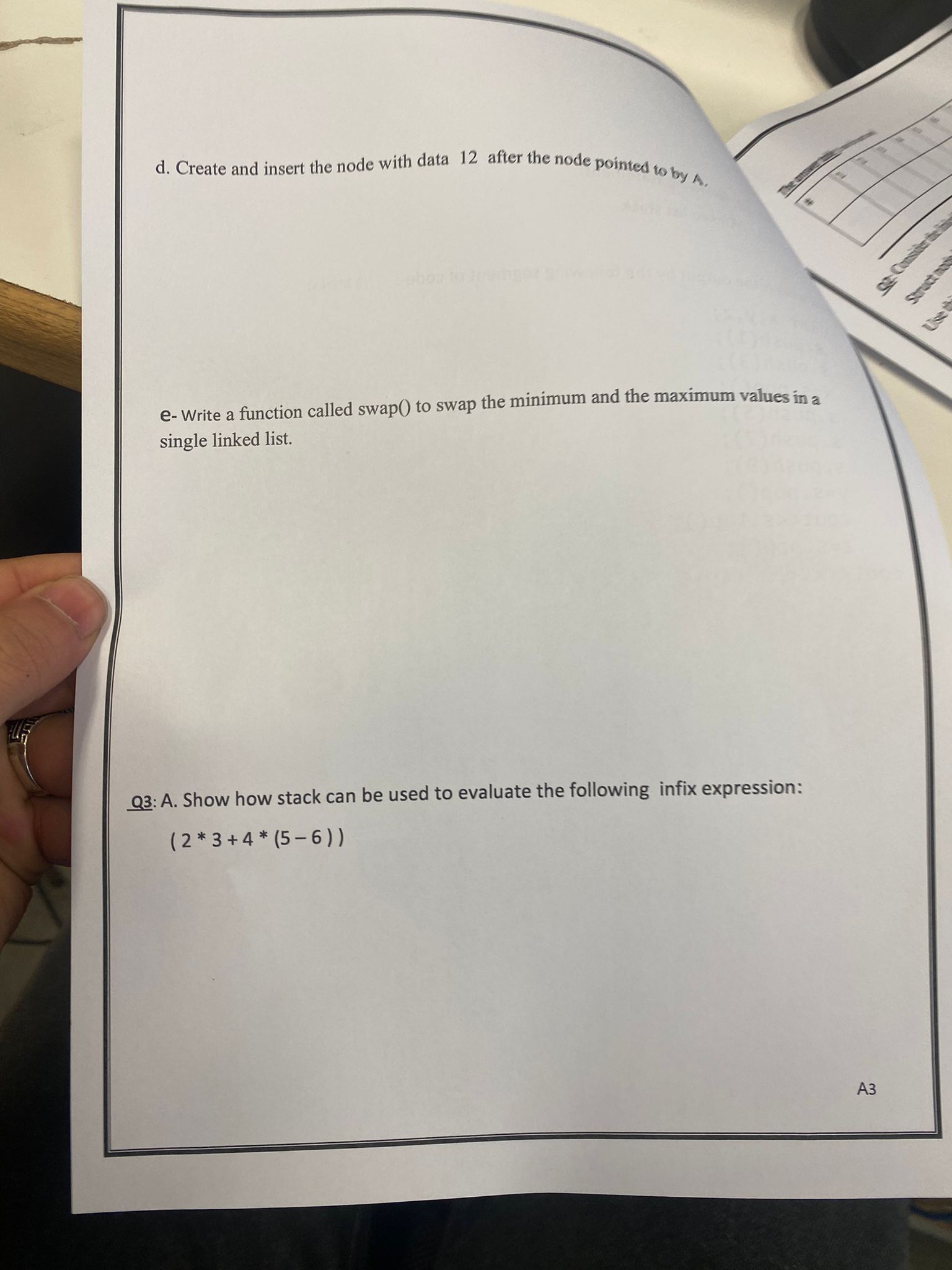 Solved B. Consider the following statement: stack s ; | Chegg.com