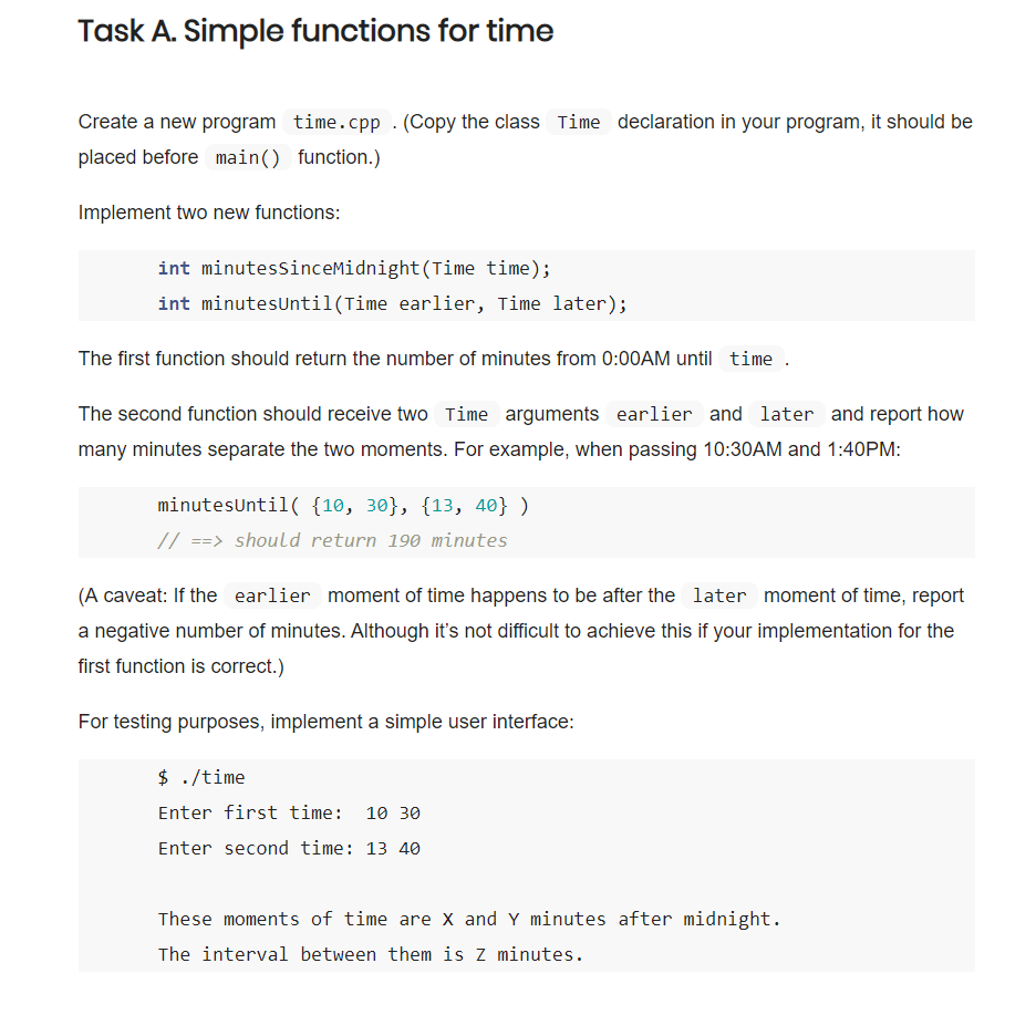 solved python time processor summary create a python... Solved Task A. Simple functions for time Create a new | Chegg.com