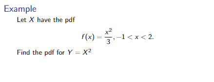 Solved Example Let X have the pdf -1 | Chegg.com