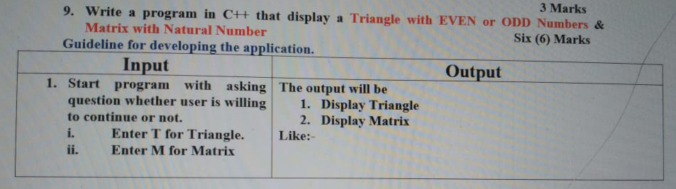 Solved Write a program in C++ that display a Triangle with | Chegg.com
