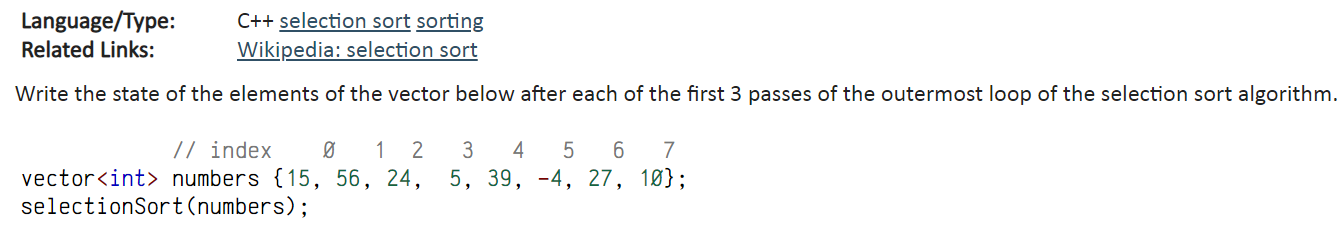 Solved Write the state of the elements of the vector below | Chegg.com