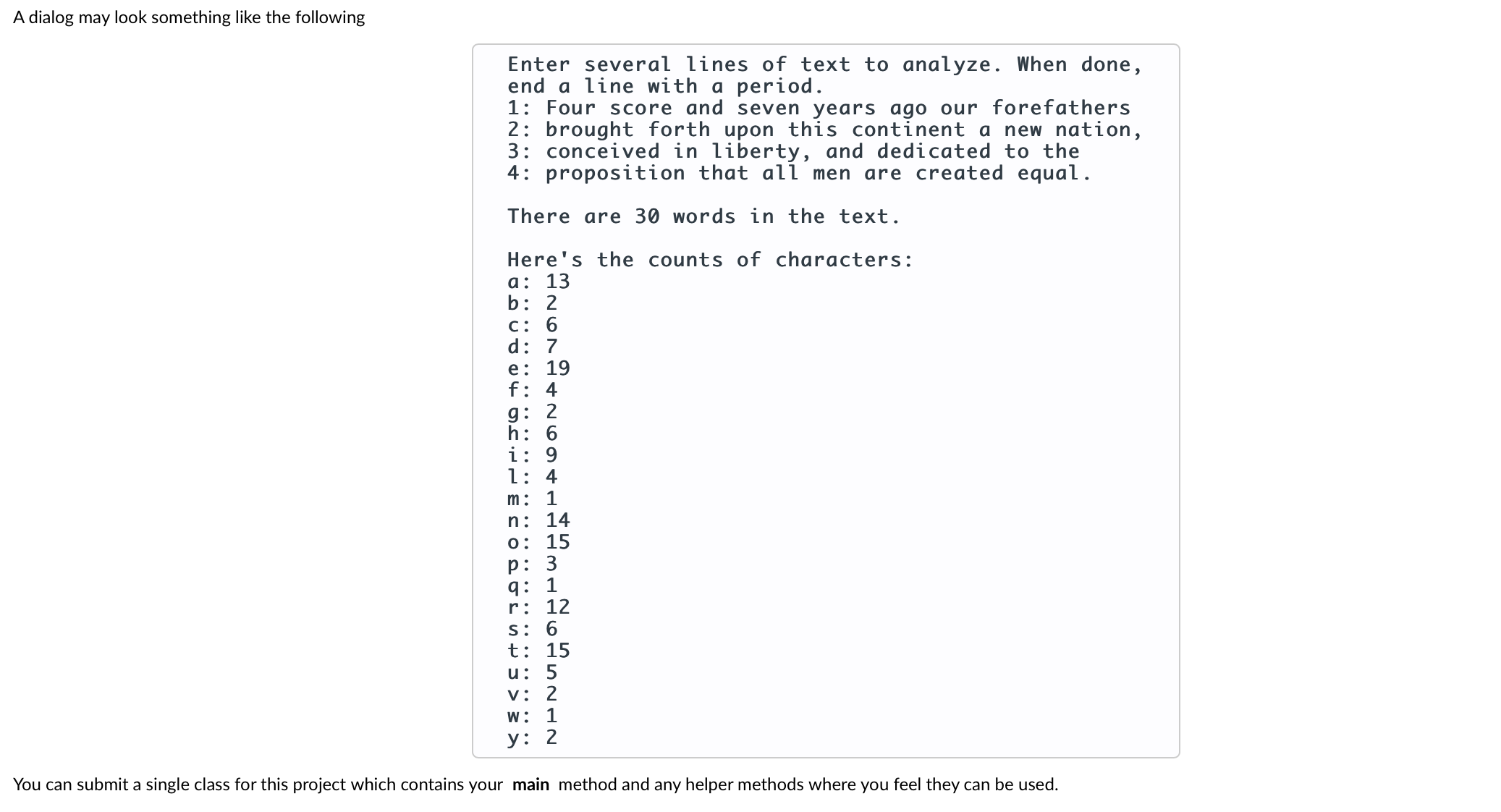 Solved Write a program that will read in multiple lines of | Chegg.com