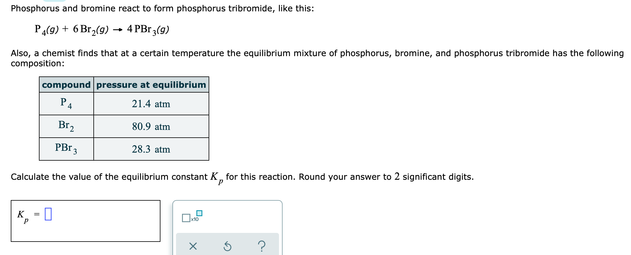 Solved Phosphorus and bromine react to form phosphorus