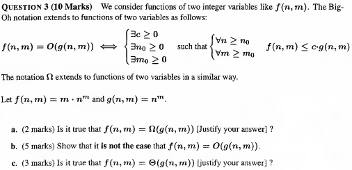 Solved QUESTION 3 (10 Marks) We consider functions of two | Chegg.com