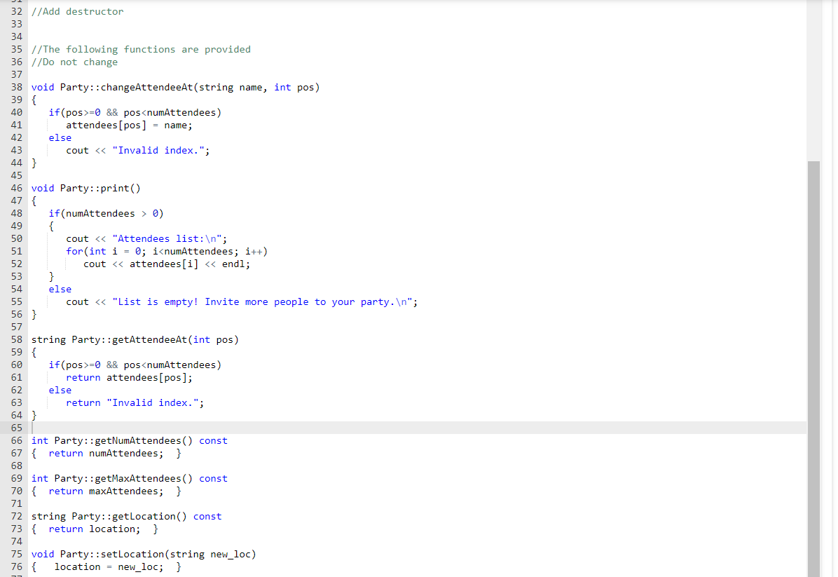 This exercise defines a Party class to store the | Chegg.com