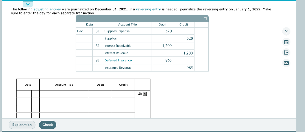 Solved The Following Adjusting Entries Were Journalized On | Chegg.com