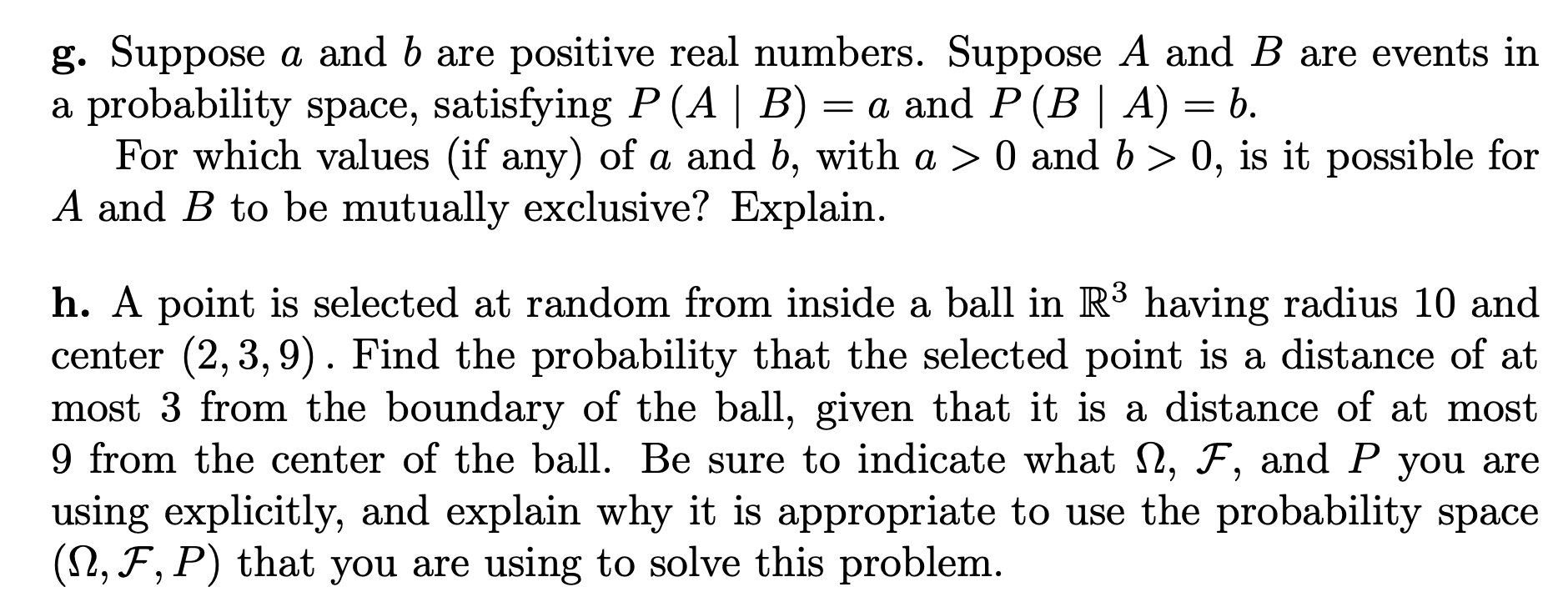 Solved G. Suppose A And B Are Positive Real Numbers. Suppose | Chegg.com