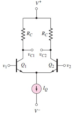 Solved Design a BJT differential amplifier such as that | Chegg.com