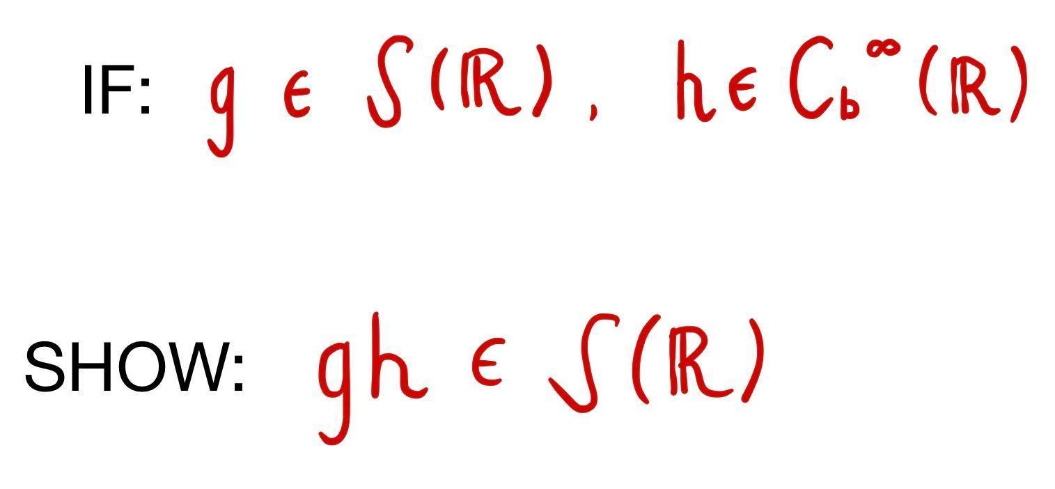 Solved Intro To Fourier S R Is The Schwartz Space Clea Chegg Com