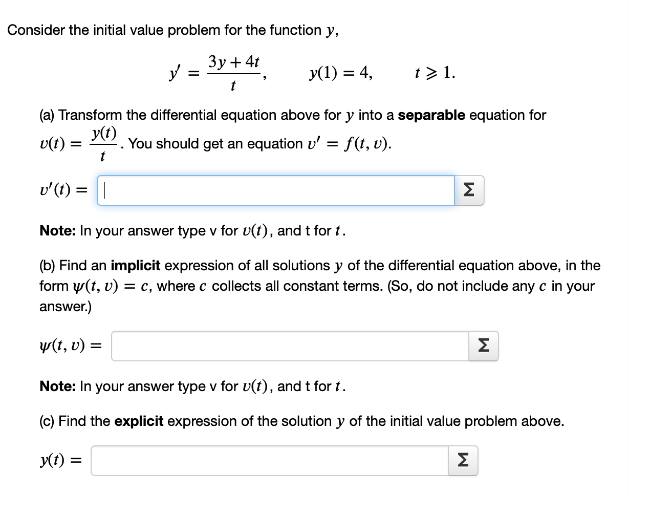 Solved Consider the initial value problem for the function | Chegg.com