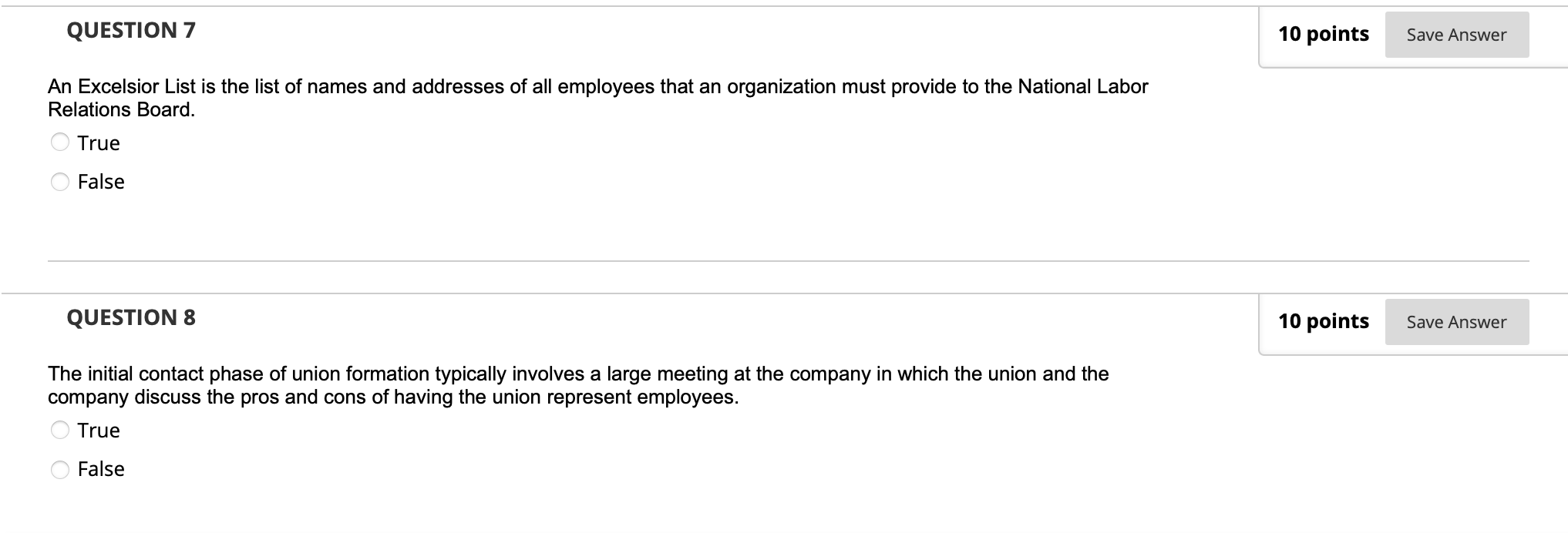 Solved QUESTION 7 10 points Save Answer An Excelsior List is