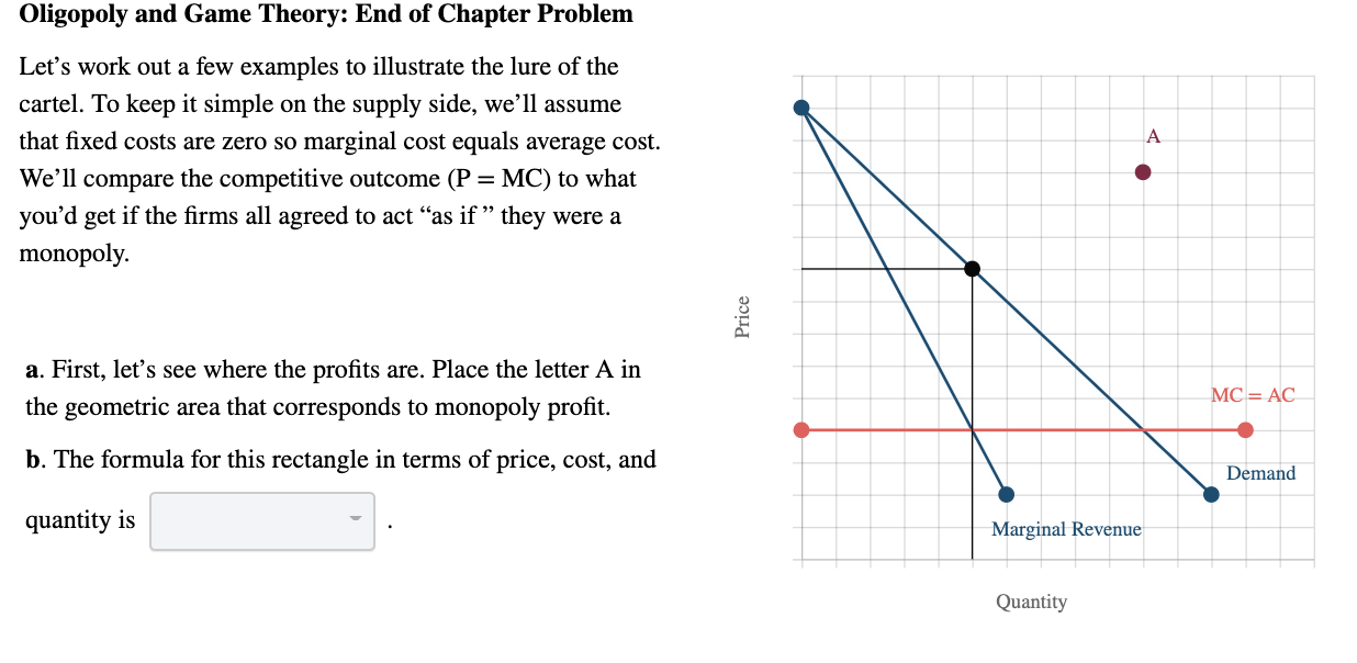 Solved Oligopoly And Game Theory: End Of Chapter Problem A | Chegg.com