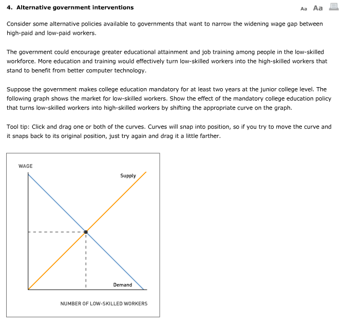 Solved 4. Alternative government interventions Aa Aa | Chegg.com