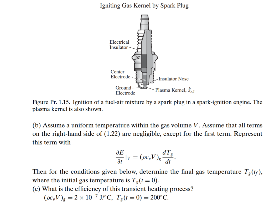 In Spark Ignition Engines The Electrical Discharg Chegg Com