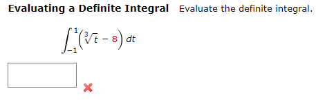 Solved Evaluating a Definite Integral Evaluate the definite | Chegg.com