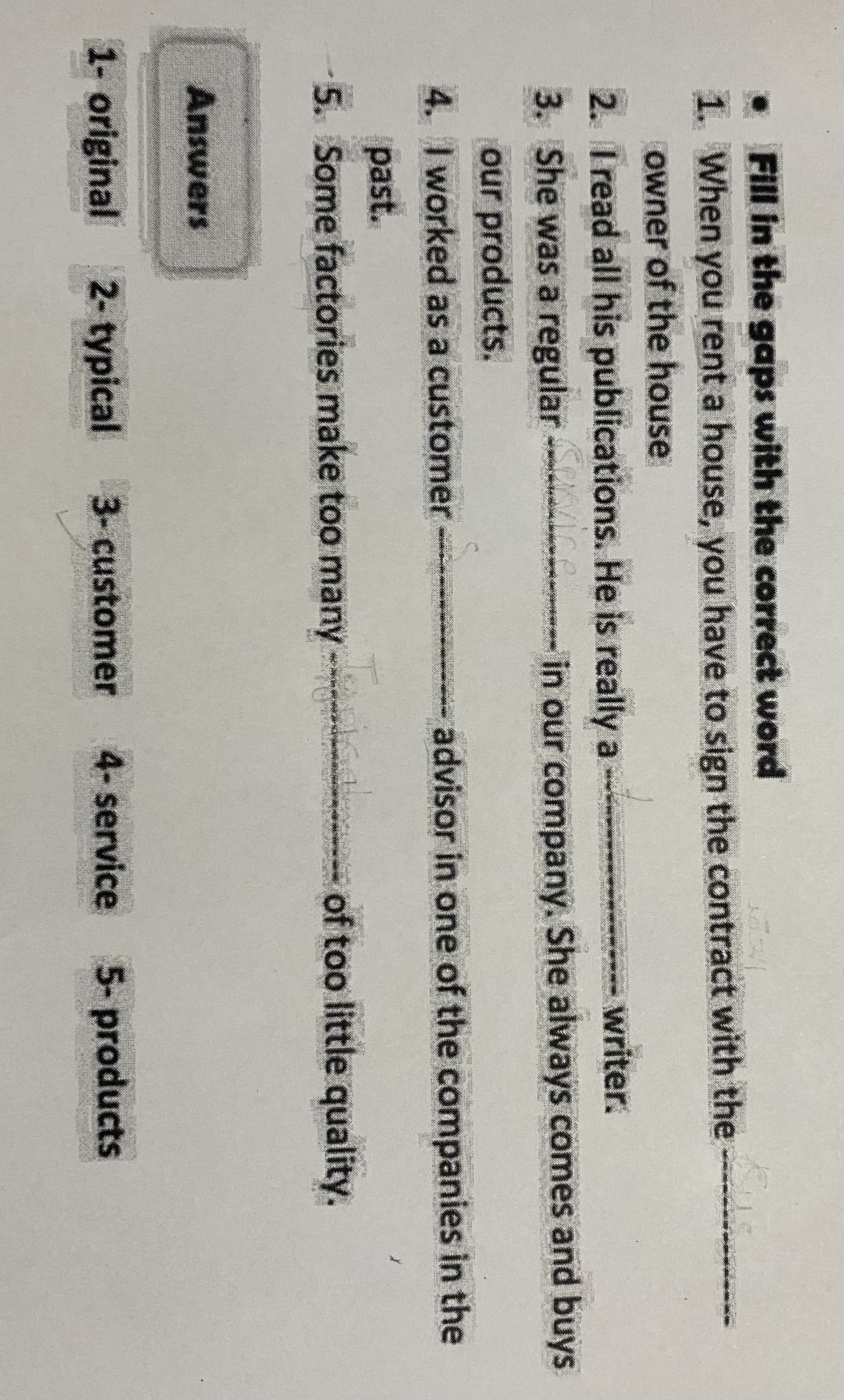- Fill in the gaps with the correct word 1. When you | Chegg.com