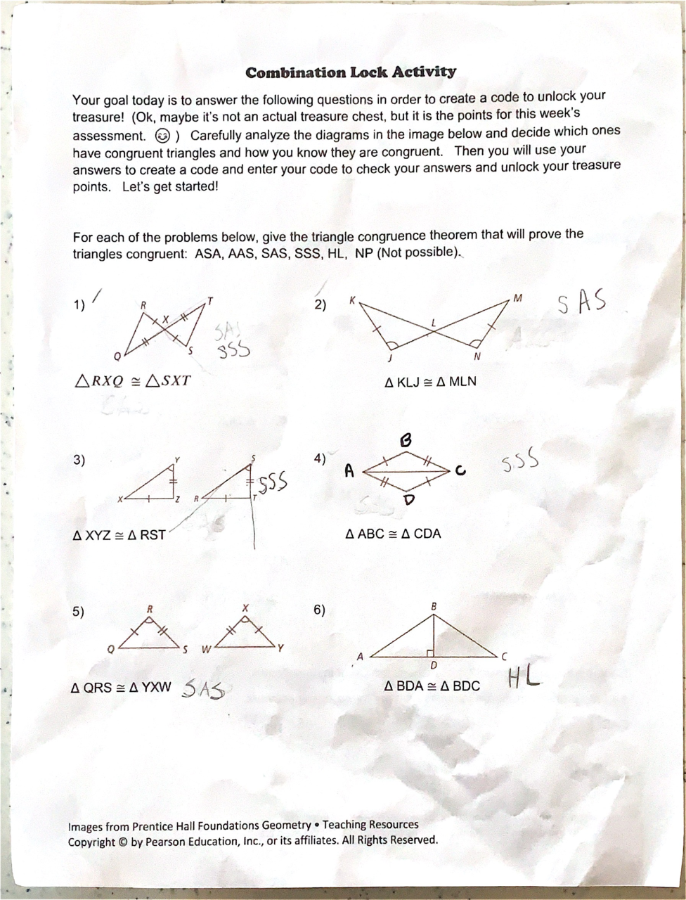 Solved For Each Of The Problems Below Give The Triangle Chegg Com