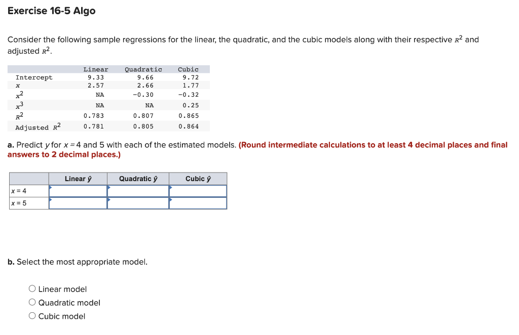 Solved Exercise 16-5 Algo Consider The Following Sample | Chegg.com