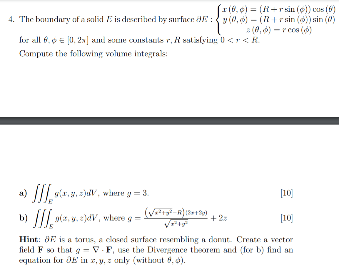 X 0 0 R R Sin 0 Cos 0 4 The Boundary Of Chegg Com