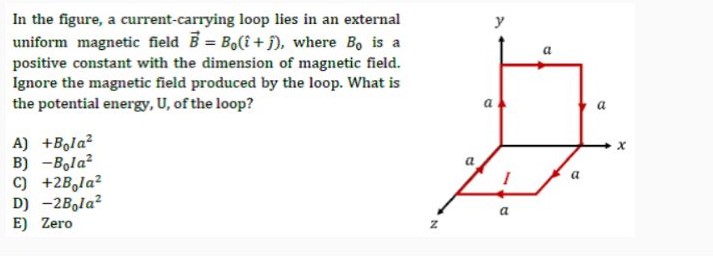 Solved In the figure, a current-carrying loop lies in an | Chegg.com