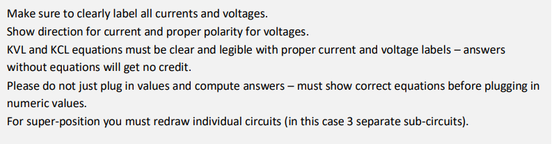 Solved Make sure to clearly label all currents and voltages. | Chegg.com