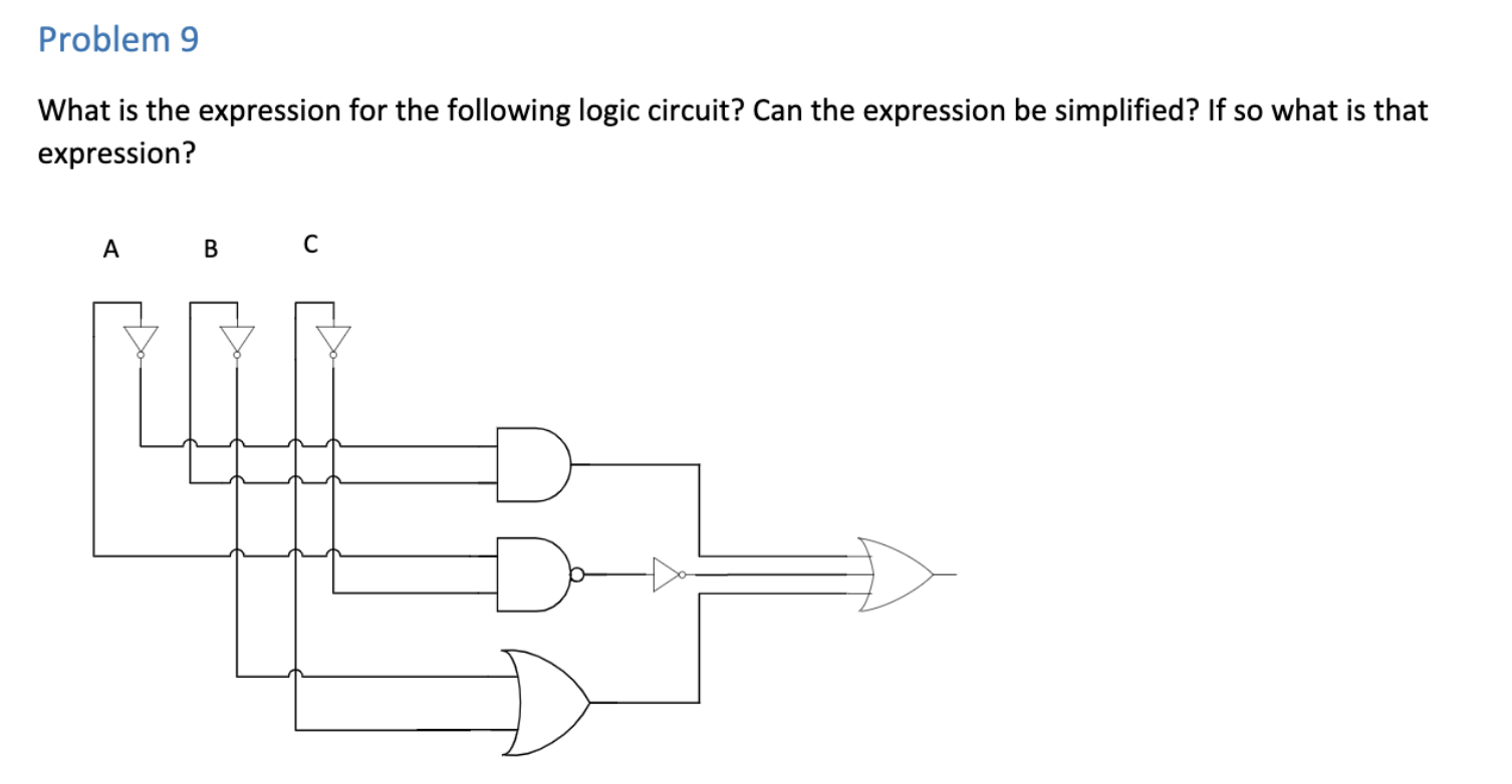 Solved Problem 9 What is the expression for the following | Chegg.com