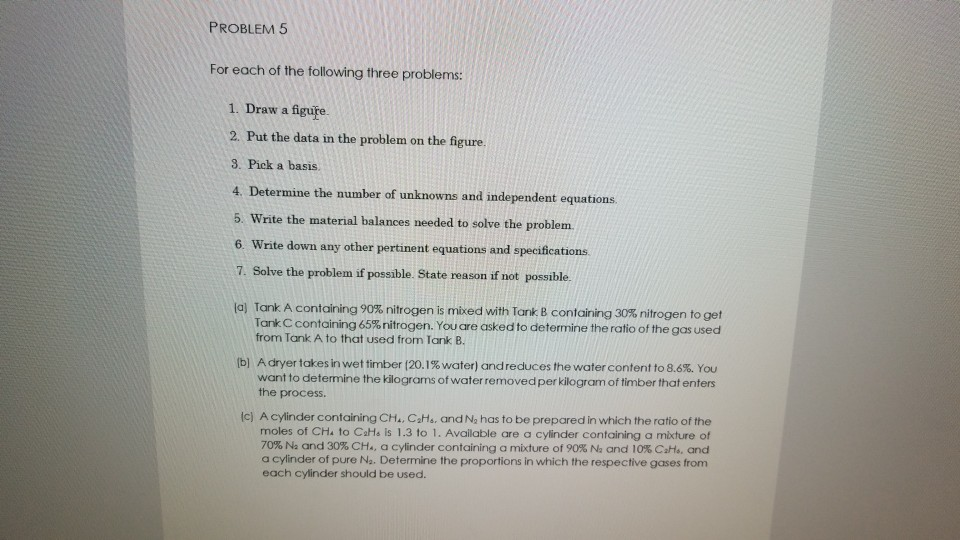 Solved PROBLEM 5 For each of the following three problems: | Chegg.com