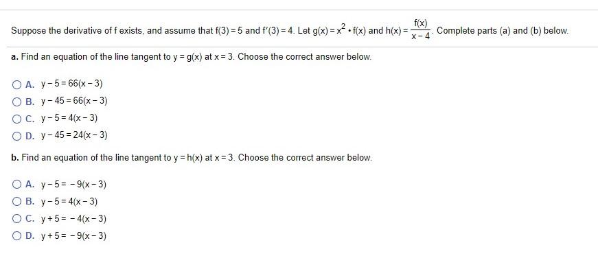 Solved f(x) Suppose the derivative of f exists, and assume | Chegg.com