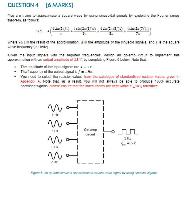QUESTION 4 [6 MARKS] You are trying to approximate a | Chegg.com