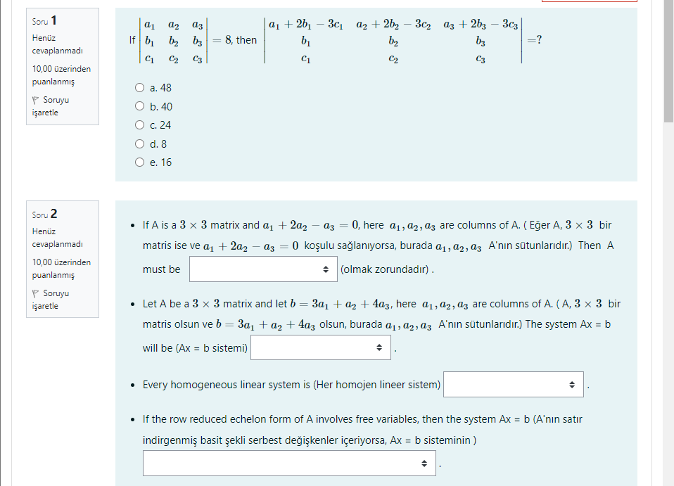 Solved If ∣∣a1b1c1a2b2c2a3b3c3∣∣8 Then 9273