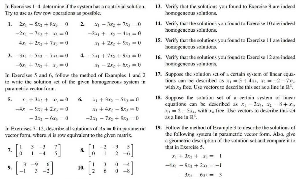 Solved In Exercises 1 4 Determine If The System Has A