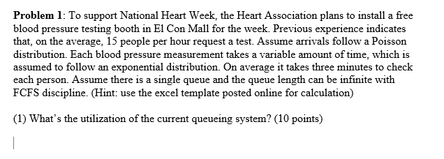 Solved Problem 1: To support National Heart Week, the Heart | Chegg.com