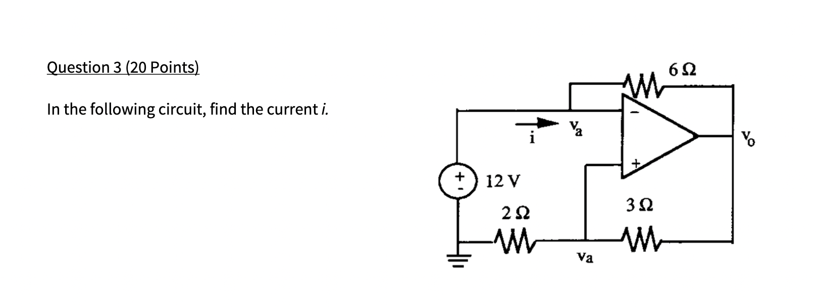 Solved In The Following Circuit, Find The Current I. | Chegg.com