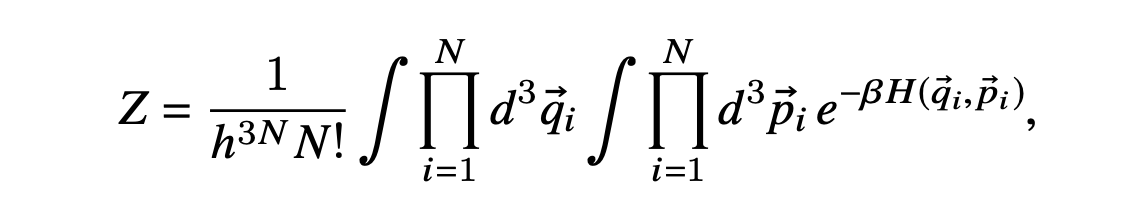 Solved The partition function of an ideal gas can be written | Chegg.com