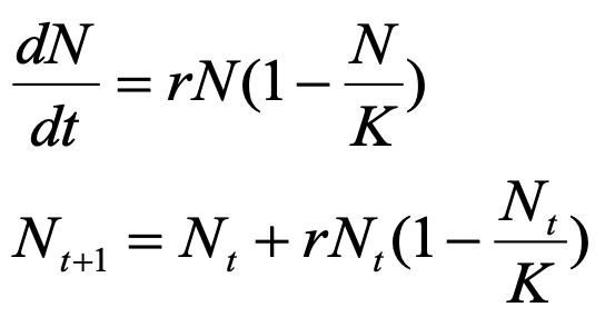 Solved What happens to the population in the top equation | Chegg.com