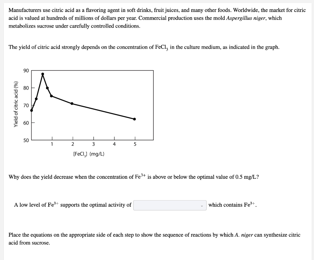 Solved Manufacturers Use Citric Acid As A Flavoring Agent In | Chegg.com