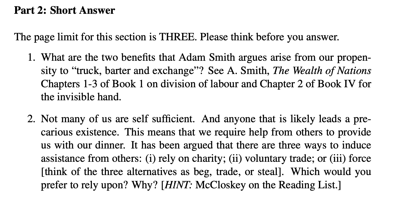 Solved Part 2: Short Answer The page limit for this section | Chegg.com