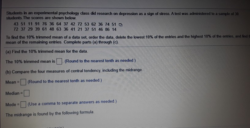 Solved Q2 [10] In a psychology experiment, 140 students were