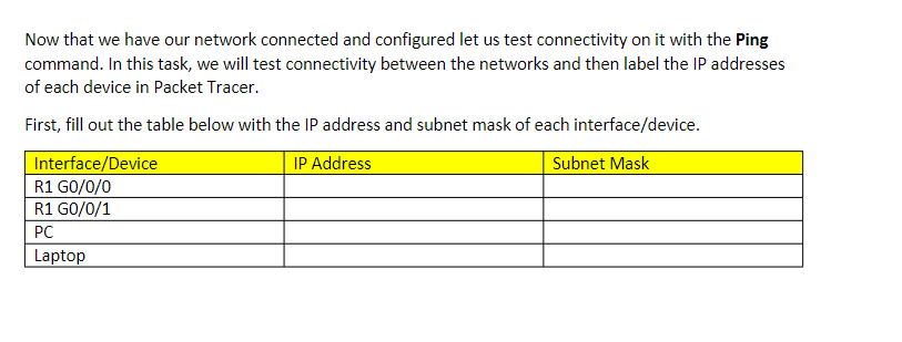 Solved In this task, you will configure your network. You | Chegg.com