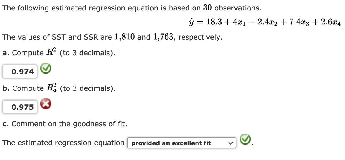 Solved The Following Estimated Regression Equation Is Based | Chegg.com