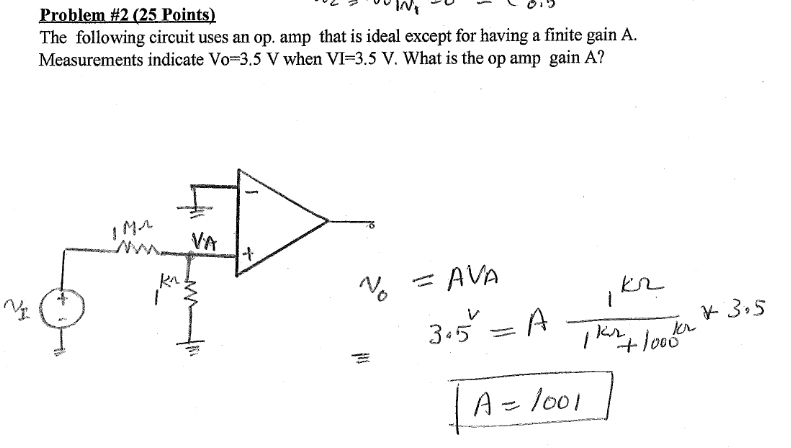 Solved Problem #2 (25 Points) The Following Circuit Uses An | Chegg.com