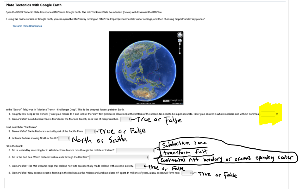 Solved Plate Tectonics with Google Earth Open the USGS Chegg com Solved Plate Tectonics with Google Earth Open the USGS Chegg com