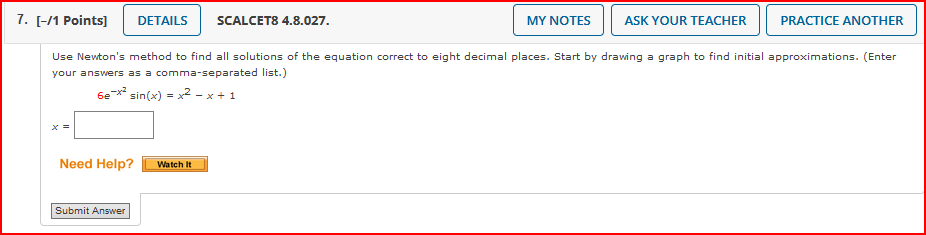 Solved Use Newton's Method To Find All Solutions Of The | Chegg.com