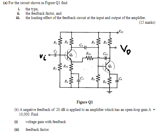 Solved (a) For the circuit shown in Figure Q1 find i. the | Chegg.com