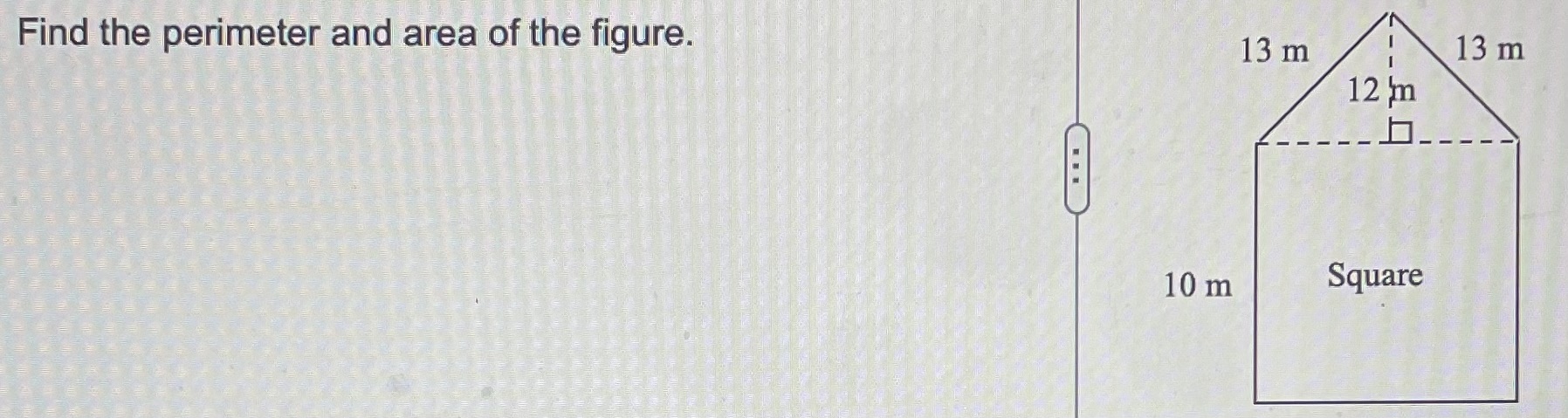 Solved Find the perimeter and area of the figure. | Chegg.com