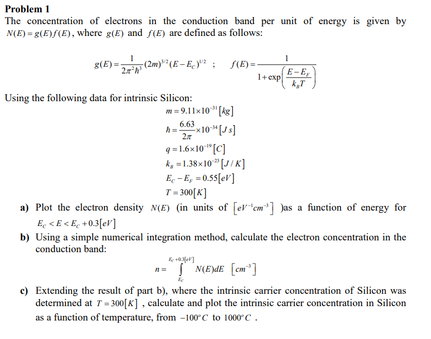 problem-1-the-concentration-of-electrons-in-the-chegg