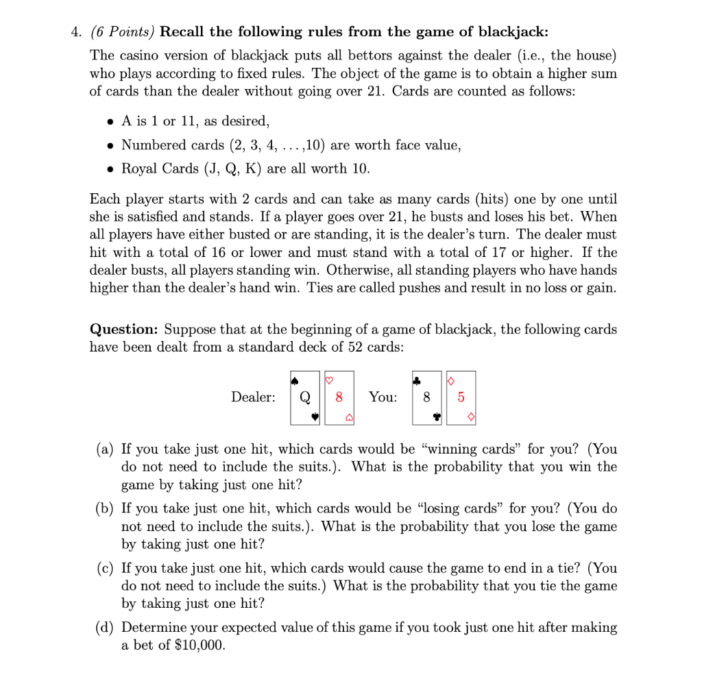 Standard Blackjack Dealer Rules